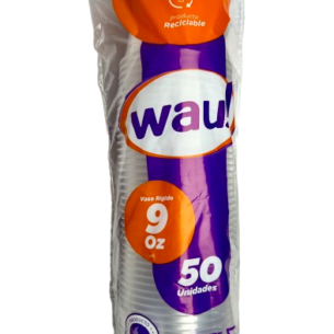 Vasos plasticos 9 Oz WAU