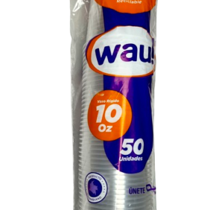 Vasos plasticos 10 Oz WAU