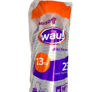 Vasos plasticos 13 Oz WAU