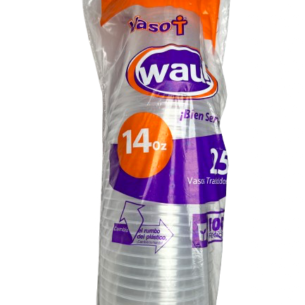 Vasos plasticos 14 Oz WAU